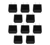 TOYANDONA 10pcs Plastic Component Storage Boxes with Hooks and Mounting Brackets, Thickened Black Pegboard Organizer for Garage Tools and Office Supplies, Compatible with 1.6 and 2.5 Hole