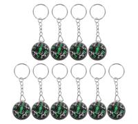 TOYANDONA 10Pcs Portable Outdoor Navigation Compass Ball Keychain Set, Miniature Spherical Camping and Hiking Compass Gadget for Backpacking and Survival