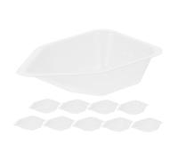TOYANDONA 10pcs Portable Small Weighing Boats Lab Plastic Powder Plates for Food Cosmetic Use Reusable Accurate Measurement Trays with Smooth Surface Easy to Clean