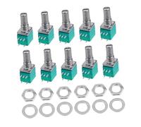 TOYANDONA 10pcs Potentiometer Pin Audio Shaft Single Turn Metal Film Variable Resistors for Volume Control Audio Equipment Design