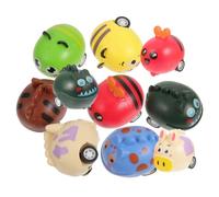 TOYANDONA 10pcs Pull Back Car for Adorable Mini Animal Design Friction Powered Vehicles Bright Colors Educational Plaything for Boys Brain Development