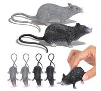 TOYANDONA 10Pcs Realistic Fake Rat Toys - 22cm Plastic Mouse Prank Props for Halloween Party Decorations, Haunted House Layout, April Fools Day Joke, April Fool Trick, Cat Kitten Play Toy Figures