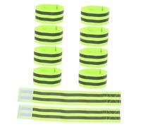 TOYANDONA 10pcs Reflective Arm Bands for Running Cycling High Visibility Safety Straps with Stretchy Material for Enhanced Night Safety for Outdoor Activities Like Hiking and Jogging
