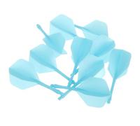 TOYANDONA 10Pcs Replaceable Dart Flights Tails Matte Blue Balanced Wings Accessories for Soft Tip Shafts Beginners Practice Board Game Supplies
