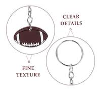 TOYANDONA 10Pcs Rugby Hanging Keychain Portable Mini Ornaments Pendant Decorations for Bags Backpacks Phone Accessories Sports Enthusiasts
