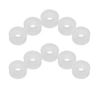 TOYANDONA 10pcs Silicone Air Compressor Ring for Tire Valve with Compact Design, Suitable for Bicycles and Inflation Scenarios, White Valve Core Silicone Seal