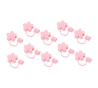TOYANDONA 10pcs Silicone Straw Caps Covers Reusable Straw Tips Protectors Cute Decorative Dustproof Plugs for Drinking Smooth Surface Safe Material