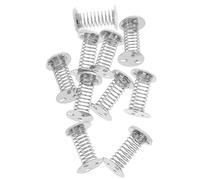 TOYANDONA 10pcs Silver Spiral Spring Doll Bases Adhesive Backing, Shaking Head Doll Accessories for DIY Crafts and Car Dashboard Decoration