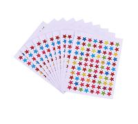 TOYANDONA 10pcs Small Five-Pointed Star Stickers Labels Adhesive Colourful Reward Stickers for Kindergarten Progress Tracking
