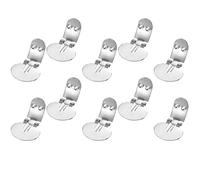 TOYANDONA 10pcs Stainless Steel Metal Shoe Clips for DIY Wedding Styling | Silver Finish, Smooth Surface, Reusable Ornament Base, for Plush Pom and Clothes