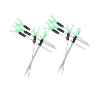 TOYANDONA 10pcs Telescopic Fishing Rod Holders Adjustable Extendable Aluminum Alloy Compact Space-saving Rod Rest for Surf and Bank Fishing Trips