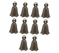 TOYANDONA 10Pcs Vintage Iron Bell Pendants DIY Craft Bells for Home Office Hanging Decor Retro Polished Surface Lightweight Decorative Jingle
