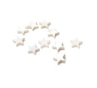 TOYANDONA 10pcs White Five-pointed Star Sound Dots for Guitar Ukulele Bass Inlay Markers Fretboard Dots Inlays for Music Practice and Decor
