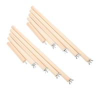 TOYANDONA 10pcs Wooden Bird Perches for Cage with Screws, Parrot Standing Stick for Healthy Claw Grinding, Versatile Fit for Parakeet and Finches, Indoor Bird Cage Accessory
