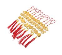 TOYANDONA 10PCS Year Horse Red Chinese Pendant Ornaments with Strings Lightweight Lucky Charms for Year Spring Festival Indoor Outdoor Hanging Decorations for Plants Cars Trees