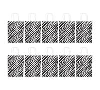 TOYANDONA 10pcs Zebra Print Bag Paper Bags Handles Come in Multipack for Occasion