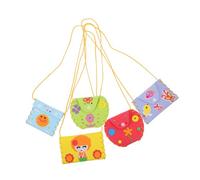 TOYANDONA 10sets Handmade Purse Eva Storage Bag Materials for Easy Crafting for Organizing Cards Keys and Change Random Styles