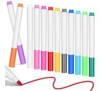 TOYANDONA 12 Neon Markers: Washable Chalk Markers for LED Drawing Boards, Quick-Drying, Erasable Chalk Pens for Doodling, Light Drawing Pad, Whiteboard Pens, DIY Projects
