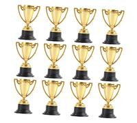 TOYANDONA 12 Pack Mini Trophies for Kids Plastic Gold Award Trophy Participation Trophy Cup Mini Party Favors Awards Bulk for Kids Rewards Winning Prizes Competitions