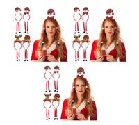 TOYANDONA 12 Pcs Christmas Headband with Reindeer Snowman Bear Santa