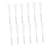 TOYANDONA 12 Pcs LED Fiber Optic Glow Sticks White Party Wands Colorful Flashing Light Up Sticks for Concerts Birthday Halloween Christmas Celebration Supplies