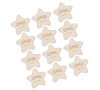 TOYANDONA 12 Pcs Wooden Milestone Cards Star Shaped Double Sided Monthly Growth Signs Photo Props for Newborns Boy Girl Pregnancy Journey Birth Announcement