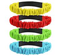 TOYANDONA 12 Pieces 3 Legged Race Bands Elastic Tie Foot Running Race Game Rope Straps with 4 Assorted Colors for Family Kids Friends Parties Carnival, Field Day, Backyard, Relay Race Games