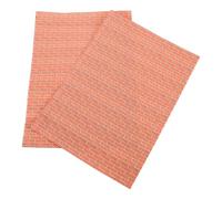 TOYANDONA 12 Scale Miniature Red Brick Pattern A4 Sheets for Dollhouse Accessories and DIY Mini Home Decoration