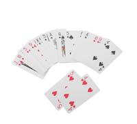 TOYANDONA 12 Sets 12 Guan Dan Special Playing Cards Narrow Plastic Red Deck | Clear Color Recognition, Bend Resistant Design, Team Building and Club Tournament Use, 10.50x5.80cm