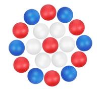TOYANDONA 120 Pcs Colored Table Tennis Balls PP Material Vibrant Red Blue White Bouncy Balls for Party Games School Activities Group Entertainment and Table Tennis Training