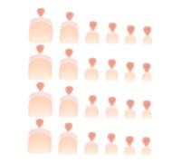 TOYANDONA 120pcs French Tip Toenail Press on Nails, Reusable Full Cover Plastic Square Fake Toenails in Nude Pink, Comfortable Wear with Natural Fit, for Travel and Social Gatherings