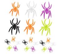 TOYANDONA 120pcs Halloween Spider Rings Small Fake Plastic Spiders Toys for Boys and Girls Diy Party Decorations Ring Halloween Table Decor