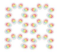 TOYANDONA 120pcs Plush Eyes Rainbow Color High Simulation Craft Eyes for Stuffed Animals Crochet Dolls DIY Accessories Easy Replacement for Handmade Puppets
