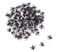 TOYANDONA 120pcs Realistic Fake Flies Prank for Halloween April Fools Day Party Decorations Small Plastic Insect Models for Creative Photography Reusable Lightweight Bugs for Endless