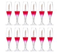 TOYANDONA 12pcs 8ml Wine Glass Shaped Empty Lip Gloss Tubes Refillable Lipstick Containers for Cosmetic Samples Travel Use Red Cups