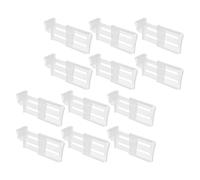 TOYANDONA 12pcs Adjustable Plastic Side Door Divider Fridge Plastic Divider Food Partition Board Easy to Move White Refrigerator Organizer for Kitchen Storage