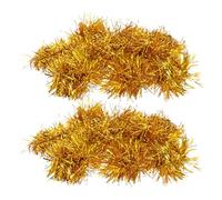 TOYANDONA 12Pcs Bright Gold Metallic Cheerleading Pom Poms with Smooth Handle for Performance Props Sports Meets Dance Competitions Party Cheering Supplies