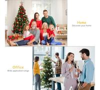 TOYANDONA 12pcs Christmas Gold Glitter Artificial Leaves Decorations Fake Xmas Wreath Adornments for Holiday Party Scene Layout and Home Decor