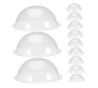 TOYANDONA 12pcs Christmas Snow Globe Domes 16cm Plastic Fillable Cloche Covers Diy Ornament Snow Globe Accessory for Holiday Crafts Wedding Centerpiece Decoration