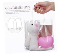 TOYANDONA 12pcs Clear Present Bags with Button Closures Transparent PVC Tote Bags with Sturdy Handles for Party Favor Packaging and Wrapping Presents