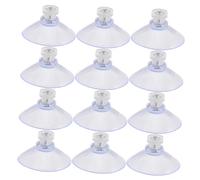 TOYANDONA 12pcs Clear PVC Strong Screw Suction Cups with Nuts Thickened Transparent Hooks for Bathroom Window Car Shade License Plate Storage and Hanging Pads for Smooth Surfaces