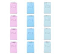 TOYANDONA 12pcs Coil Notebook Upturning Coil Notepad A7 Paper Binder Ring Design Blank Inner for Students, Study Cards and Word Cards, School Supplies Random Color