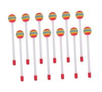 TOYANDONA 12pcs Colorful Drumsticks Rainbow Lollipop Percussion Mallets Soft Foam Head Sticks for Boys and Girls Music Early Education
