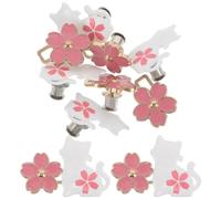 TOYANDONA 12pcs Cute Cherry Blossom Cat Shape Metal Jeans Button Pins for Waist Adjustment and Versatile Usage on Pants, for Work and Daily Errands with No Sew Installation