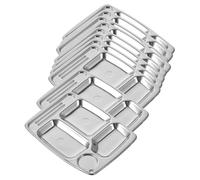 TOYANDONA 12pcs Dollhouse Miniature Plates Silver Tiny Trays for Micro Kitchen Decoration DIY Pretend Play Accessories for Mini House Scene