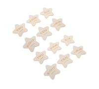 TOYANDONA 12pcs Double-Sided Wooden Star Cards Monthly Growth Markers for Newborn Photos Pregnancy Announcement Cute Star-Shaped Discs for Boy and Girl