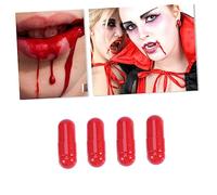 TOYANDONA 12Pcs Fake Blood Capsules for Halloween Pranks Vomiting Blood for April Fool's Day Cosplay Scary Party Prop Fun Decoration