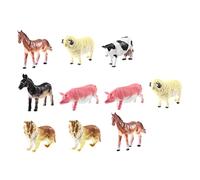 TOYANDONA 12pcs Farm Animal Figurine for Preschool Cognitive Learning Environmental PVC Material Shatterproof Educational Models with Vibrant Colors for Natural Science Teaching