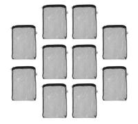 TOYANDONA 12Pcs Fine Mesh Aquarium Filter Bags with Zipper, 8.3"X5.5" Black Fish Tank Filter Media Bags for Carbon and Purigen, Suitable for Freshwater and Saltwater Aquarium Filtration