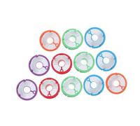 TOYANDONA 12pcs Fishing Winder Silicone Bobbin Spools Round Shape Fishing Line Reels for Freshwater Saltwater Durable for All Fishermen Random Color
